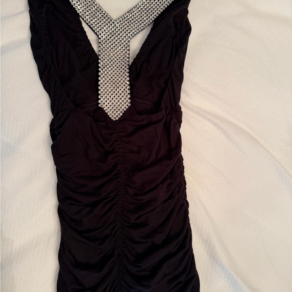 Elegant Black Ruched Blouse - Picture 7 of 8